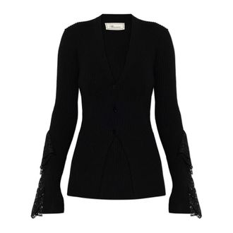 Blumarine Dames, Truien, Zwart, Maat: S