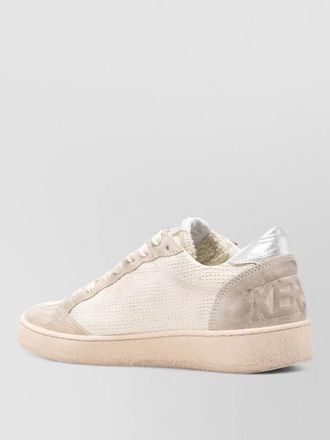 Golden Goose crochet suede sneakers perforated panel laminated accents