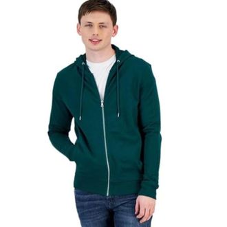 Inc International Concepts Fortune Hoodie Mens Green Cotton Full Zip UPS990