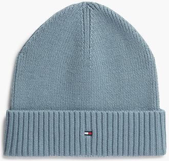 Tommy Hilfiger Mens Cotton-Cashmere Blend Beanie - Frozen Creek