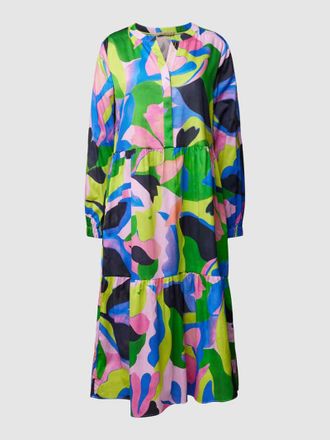 Smith & Soul Midikleid mit Allover-Muster Modell Open conctructed Volant in Gruen, Größe L