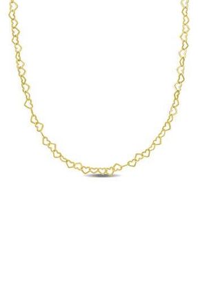 Delmar 18K Gold Plated Sterling Silver Heart Link Necklace at Nordstrom Rack