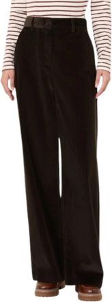 Max Mara Tania Broeken - Dames - Wijde Broeken - Bruin - XS - Katoen - Broeken