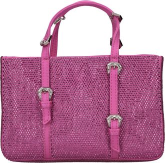 Gedebe Satijnen tas met strassteentjes - Dames - Handtassen - Roze - ONE Size - Satijn - Tassen