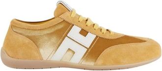 Elisabetta Franchi Nappa Sneakers - Dames - Sneakers - Oranje - 35 EU - Leer - Schoenen