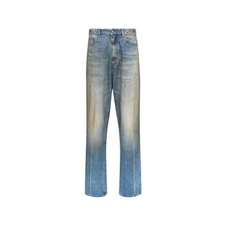 Maison Margiela Straight Jeans, male, Blue, Size: W32 Straight Jeans