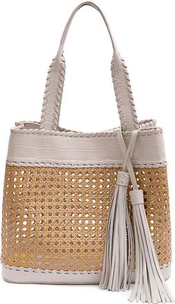 Isla Borsa a spalla con effetto coccodrillo - Toni neutri