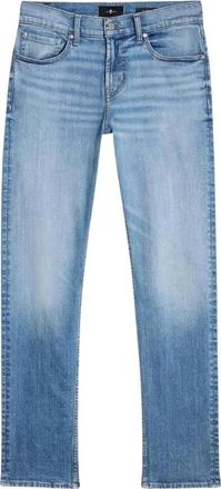 7 For All Mankind Jeans, Heren, Blauw, W34, Katoen, Slimmy Tapered Jeans
