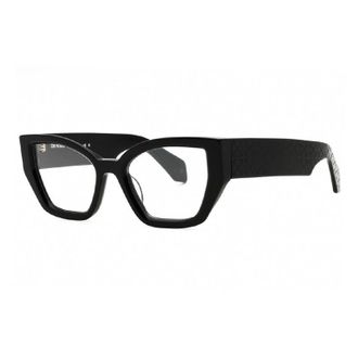 Off-white Eyeglasses Cat Eye Full Rim, Black Frame And Clear Demo Lenses Lens Oerj07Qstyle7Q1000