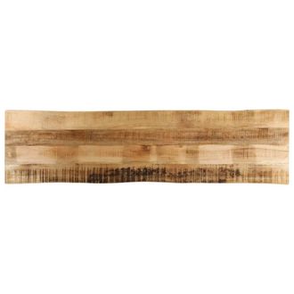 Berkfield Home Table Top Live Edge 180x40x3.8 cm Solid Wood Rough Mango in Brown