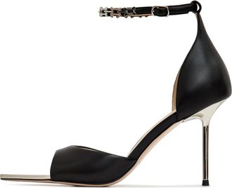 Cesare Gaspari Stiletto Hoge Hak Sandalen Malena - Zwart - Dames - Sandalen met hakken - Zwart - 36 EU - Schoenen