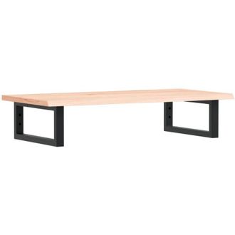 vidaXL Vidaxl - Estante De Lavabo De Pared De Acero Y Madera Maciza De Roble