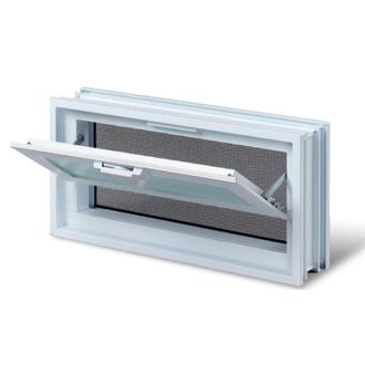 OEM Glassblocks Finestra Di Ventilazione Per Vetrocemento 38x19 Cm, Bianco (gbmr3819)