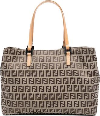 Fendi Pre-owned Handbags, female, Brown, Size: ONE SIZE Pre-owned Printed Handbag