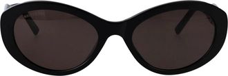 Balenciaga Ovale Zonnebril - unisex - Accessoires - Zwart - Maat: 56 MM Nylon