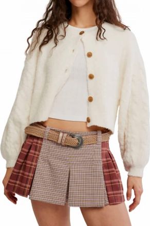 Free People Sherry Pleated Mini Skirt In Rose Combo