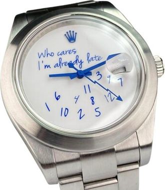 Rolex Datejust Who Cares Im Already Late 41mm