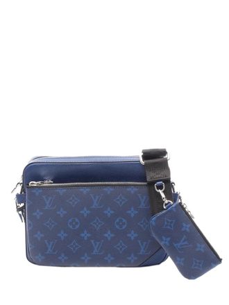 Louis Vuitton 2021-2025 Monogram Taigarama Trio Messenger crossbody bag - Blue