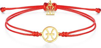 Mantra Zodiac Thread Bracelet in Pisces Yellow Gold at Nordstrom