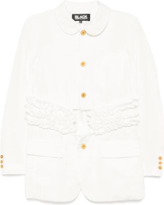 Comme Des Garçons Giacca con ruches - Bianco