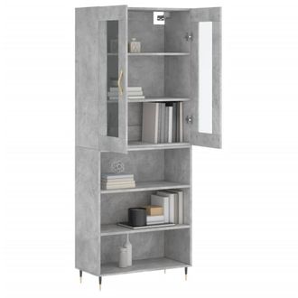 Berkfield Home Highboard Concrete Grey 69.5x34x180 cm Engineered Wood