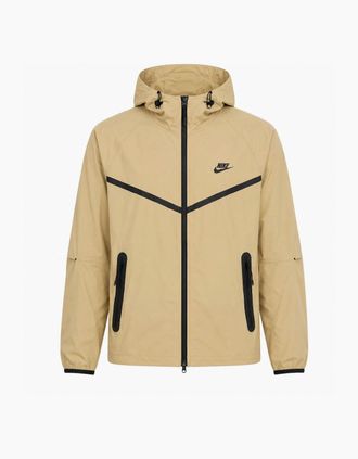 Nike Mens Nike Tech Woven Full-Zip Khaki Jacket - Tan - Size: 42/Regular