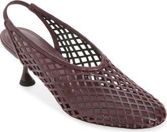 Proenza Schouler Tee Perforated Slingback Pump in Burgundy at Nordstrom, Size 10.5Us