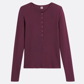 La Redoute Collections T-shirt met tuniekhals en lange mouwen