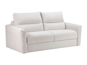 Vente-Unique Sof&aacute; de 3 plazas convertible expr&eacute;s en chenilla beige - Cama 140 cm - Colch&oacute;n 13 cm DOVENA de Maison C&eacute;phy