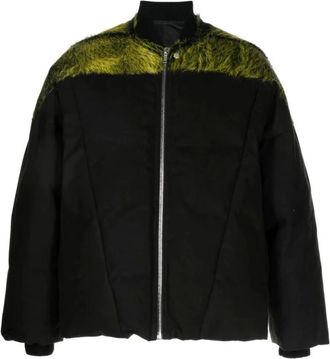 Rick Owens Light Jackets, male, Black, L, Brushed Panelled Padded Jacket