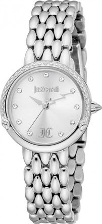 Just Cavalli Womens JC1L379M0015 Ladies Animalier Rosa Snake Watch - Silver - One Size