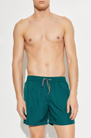 Paul Smith Swim Shorts With Logo, Mens, Green