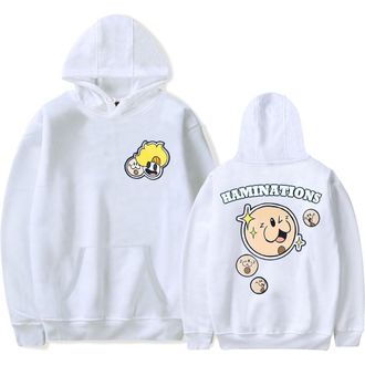 Generic Haminations Varsity Mode Print Fashion Mens Hoodie Casual Loose Hoodie Street (White,M)