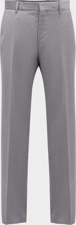 BOSS Men & apos;s Genesis Slim-Fit Wool Trousers, Light Gray
