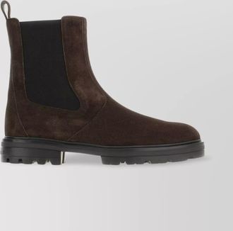 Hogan suede ankle boots with elastic side panels