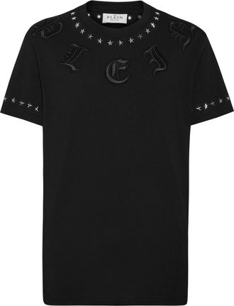 Philipp Plein gothic-logo round-neck T-shirt - men - Cotton - XXXXL - Black