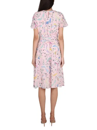 Moschino Silk Floral Dress - Pink