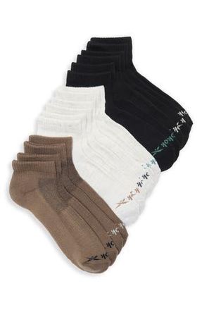 Reebok 8-Pack Assorted Terry Quarter Socks in Black Multi at Nordstrom Rack, Size 10-13