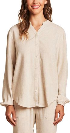 Barefoot Dreams Linen-Blend Blouse