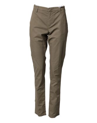 Dondup Cotton Stretch Straight Chino Men Trouser Mens Pants