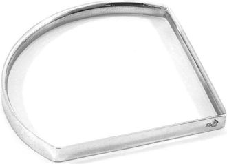 Anchor & Crew Holden Quarter Circle Geometric Silver Bangle