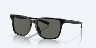 Costa Unisex Kailano Polarized Squared Sunglasses In Black Gray
