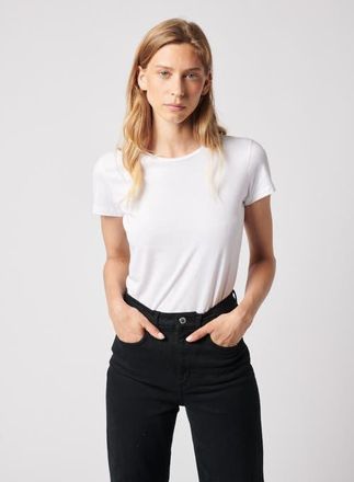 Majestic Filatures Soft Touch Short Sleeve Crewneck T-Shirt in Blanc at Nordstrom, Size 2