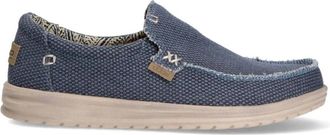 Hey Dude Gevlochten Casual Schoen - Heren - Loafers - Blauw - 42 EU - Katoen - Schoenen