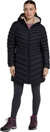 Mountain Warehouse Florence Womens Fur Lined Padded Jacket - Thermal tested -40°C Puffer Coat with Microfibre Insulation - Autumn, Winter, Outdoors & Travelling Jet Blac