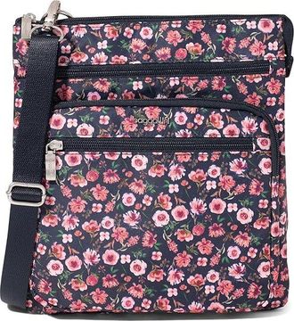 Baggallini Out and About Crossbody Cross Body Womens Handbags Autumn Peony, Nylon