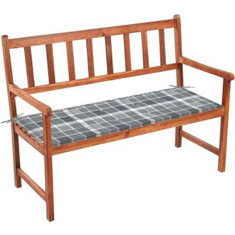 vidaXL Banco De Jard&iacute;n Con Coj&iacute;n Madera Maciza De Acacia 120 Cm Vidaxl