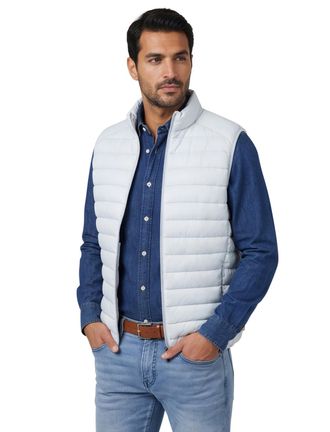 Save The Duck Ijsblauwe gewatteerde bodywarmer Save The Duck