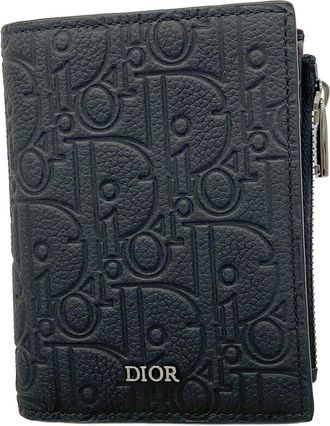 Dior Black Leather Wallet (Bi-Fold) (Pre-Owned)