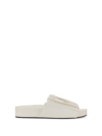Jil Sander Calfskin Leather Sandals - White